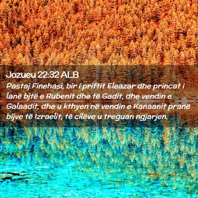 Picture 02 - Jozueu 22:32 ALB - Pastaj Finehasi, bir i priftit Eleazar dhe - Bible Verse Picture