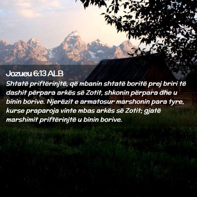 Picture 02 - Jozueu 6:13 ALB - Shtatë priftërinjtë, që mbanin shtatë - Bible Verse Picture