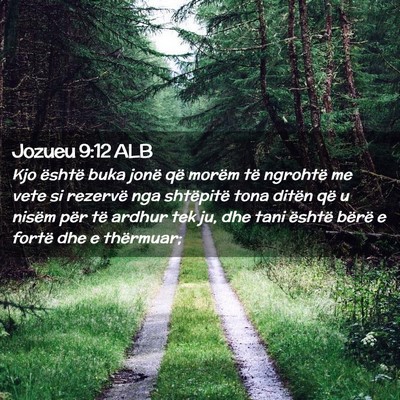 Picture 02 - Jozueu 9:12 ALB - Kjo është buka jonë që morëm të ngrohtë me - Bible Verse Picture