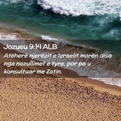 Picture 02 - Jozueu 9:14 ALB - Atëherë njerëzit e Izraelit morën disa nga - Bible Verse Picture
