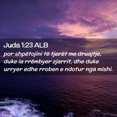 Picture 02 - Juda 1:23 ALB - por shpëtojini të tjerët me druajtje, duke ia - Bible Verse Picture