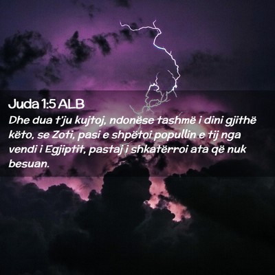 Picture 02 - Juda 1:5 ALB - Dhe dua t’ju kujtoj, ndonëse tashmë i dini - Bible Verse Picture