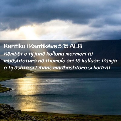 Picture 02 - Kantiku i Kantikëve 5:15 ALB - Këmbët e tij janë kollona mermeri të - Bible Verse Picture