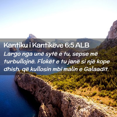 Picture 02 - Kantiku i Kantikëve 6:5 ALB - Largo nga unë sytë e tu, sepse më - Bible Verse Picture