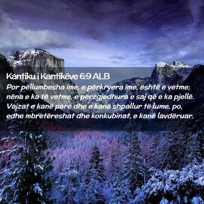 Picture 02 - Kantiku i Kantikëve 6:9 ALB - Por pëllumbesha ime, e përkryera ime, është e - Bible Verse Picture