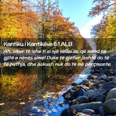 Picture 02 - Kantiku i Kantikëve 8:1 ALB - Ah, sikur të ishe ti si një vëllai im, që - Bible Verse Picture