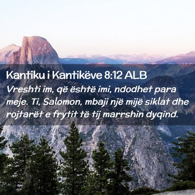 Picture 02 - Kantiku i Kantikëve 8:12 ALB - Vreshti im, që është imi, ndodhet para meje. - Bible Verse Picture
