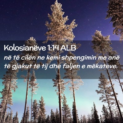 Picture 02 - Kolosianëve 1:14 ALB - në të cilën ne kemi shpengimin me anë të - Bible Verse Picture