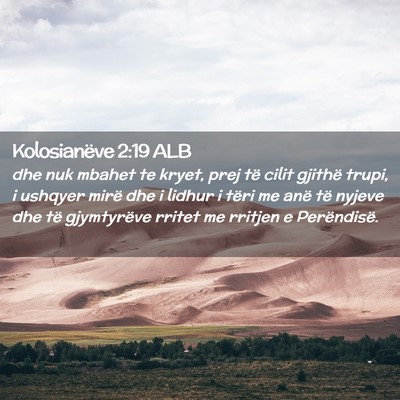 Picture 02 - Kolosianëve 2:19 ALB - dhe nuk mbahet te kryet, prej të cilit gjithë - Bible Verse Picture