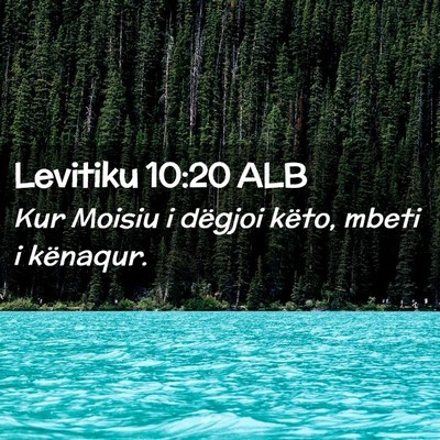 Picture 02 - Levitiku 10:20 ALB - Kur Moisiu i dëgjoi këto, mbeti i - Bible Verse Picture