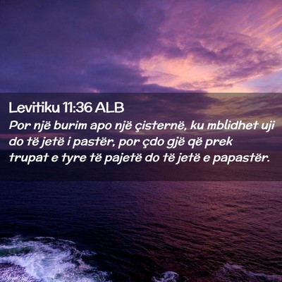 Picture 02 - Levitiku 11:36 ALB - Por një burim apo një çisternë, ku mblidhet - Bible Verse Picture
