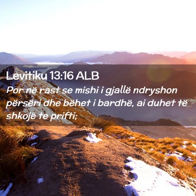 Picture 02 - Levitiku 13:16 ALB - Por në rast se mishi i gjallë ndryshon - Bible Verse Picture