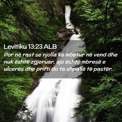 Picture 02 - Levitiku 13:23 ALB - Por në rast se njolla ka mbetur në vend dhe nuk - Bible Verse Picture