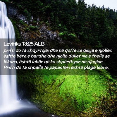 Picture 02 - Levitiku 13:25 ALB - prifti do ta shqyrtojë; dhe në qoftë se qimja - Bible Verse Picture
