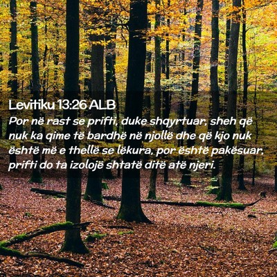 Picture 02 - Levitiku 13:26 ALB - Por në rast se prifti, duke shqyrtuar, sheh që - Bible Verse Picture