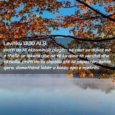 Picture 02 - Levitiku 13:30 ALB - prifti do të ekzaminojë plagën; në rast se - Bible Verse Picture