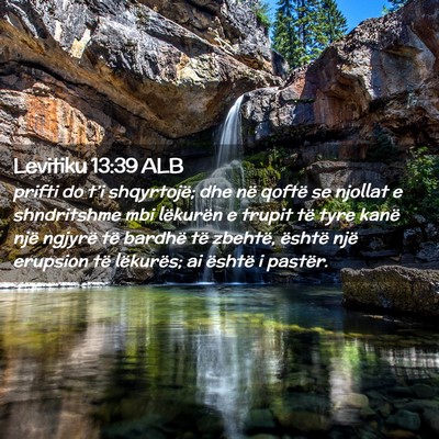 Picture 02 - Levitiku 13:39 ALB - prifti do t’i shqyrtojë; dhe në qoftë se - Bible Verse Picture