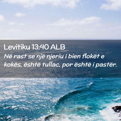Picture 02 - Levitiku 13:40 ALB - Në rast se një njeriu i bien flokët e kokës, - Bible Verse Picture