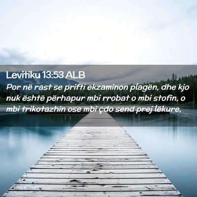 Picture 02 - Levitiku 13:53 ALB - Por në rast se prifti ekzaminon plagën, dhe kjo - Bible Verse Picture