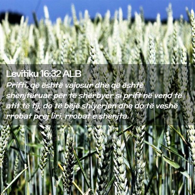 Picture 02 - Levitiku 16:32 ALB - Prifti, që është vajosur dhe që është - Bible Verse Picture
