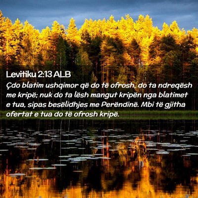 Picture 02 - Levitiku 2:13 ALB - Çdo blatim ushqimor që do të ofrosh, do ta - Bible Verse Picture