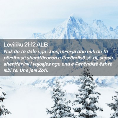 Picture 02 - Levitiku 21:12 ALB - Nuk do të dalë nga shenjtërorja dhe nuk do të - Bible Verse Picture