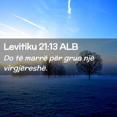 Picture 02 - Levitiku 21:13 ALB - Do të marrë për grua një - Bible Verse Picture
