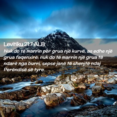 Picture 02 - Levitiku 21:7 ALB - Nuk do të marrin për grua një kurvë, as edhe - Bible Verse Picture