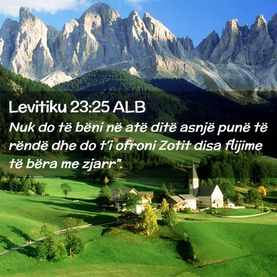 Picture 02 - Levitiku 23:25 ALB - Nuk do të bëni në atë ditë asnjë punë të - Bible Verse Picture