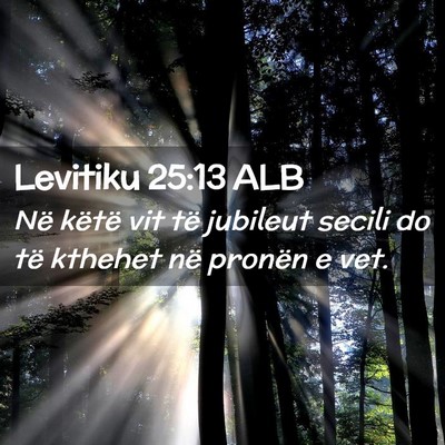 Picture 02 - Levitiku 25:13 ALB - Në këtë vit të jubileut secili do të kthehet - Bible Verse Picture