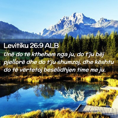 Picture 02 - Levitiku 26:9 ALB - Unë do të kthehem nga ju, do t’ju bëj - Bible Verse Picture