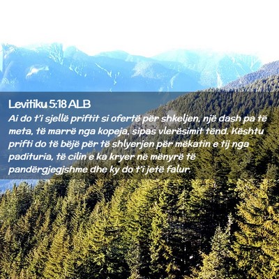 Picture 02 - Levitiku 5:18 ALB - Ai do t’i sjellë priftit si ofertë për - Bible Verse Picture