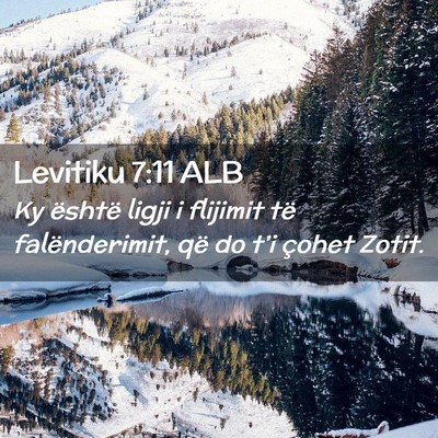 Picture 02 - Levitiku 7:11 ALB - Ky është ligji i flijimit të falënderimit, - Bible Verse Picture