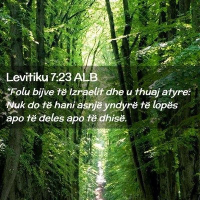 Picture 02 - Levitiku 7:23 ALB - 