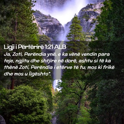 Picture 02 - Ligji i Përtërirë 1:21 ALB - Ja, Zoti, Perëndia ynë, e ka vënë vendin para - Bible Verse Picture