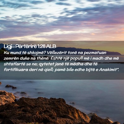Picture 02 - Ligji i Përtërirë 1:28 ALB - Ku mund të shkojmë? Vëllezërit tonë na - Bible Verse Picture