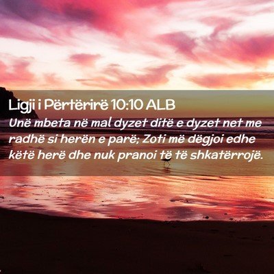 Picture 02 - Ligji i Përtërirë 10:10 ALB - Unë mbeta në mal dyzet ditë e dyzet net me - Bible Verse Picture