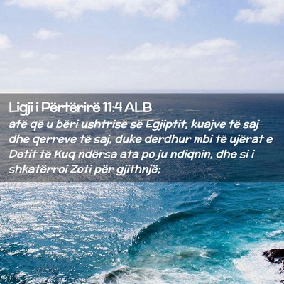 Picture 02 - Ligji i Përtërirë 11:4 ALB - atë që u bëri ushtrisë së Egjiptit, kuajve - Bible Verse Picture