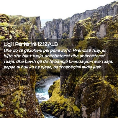 Picture 02 - Ligji i Përtërirë 12:12 ALB - Dhe do të gëzoheni përpara Zotit, Prëndisë - Bible Verse Picture