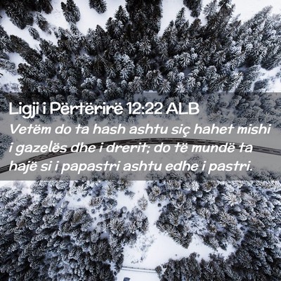 Picture 02 - Ligji i Përtërirë 12:22 ALB - Vetëm do ta hash ashtu siç hahet mishi i - Bible Verse Picture