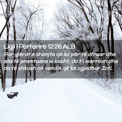Picture 02 - Ligji i Përtërirë 12:26 ALB - Por gjërat e shenjta që ke për të ofruar dhe - Bible Verse Picture