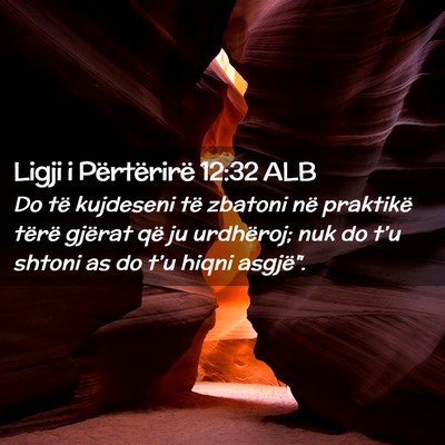 Picture 02 - Ligji i Përtërirë 12:32 ALB - Do të kujdeseni të zbatoni në praktikë tërë - Bible Verse Picture