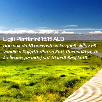 Picture 02 - Ligji i Përtërirë 15:15 ALB - dhe nuk do të harrosh se ke qenë skllav në - Bible Verse Picture