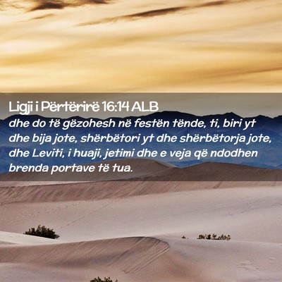Picture 02 - Ligji i Përtërirë 16:14 ALB - dhe do të gëzohesh në festën tënde, ti, biri - Bible Verse Picture