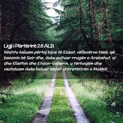 Picture 02 - Ligji i Përtërirë 2:8 ALB - Kështu kaluam përtej bijve të Ezaut, - Bible Verse Picture