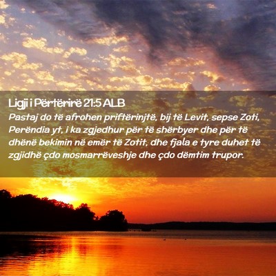 Picture 02 - Ligji i Përtërirë 21:5 ALB - Pastaj do të afrohen priftërinjtë, bij të - Bible Verse Picture