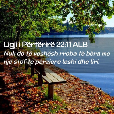 Picture 02 - Ligji i Përtërirë 22:11 ALB - Nuk do të veshësh rroba të bëra me një stof - Bible Verse Picture