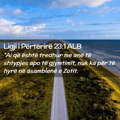 Picture 02 - Ligji i Përtërirë 23:1 ALB -
