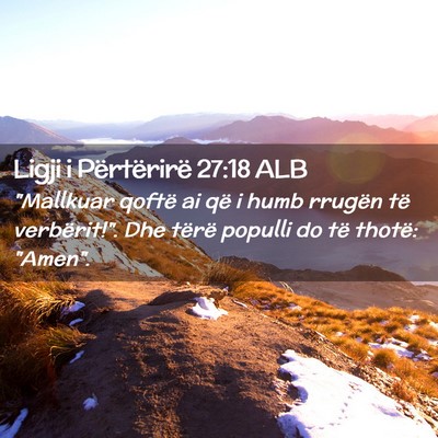 Picture 02 - Ligji i Përtërirë 27:18 ALB - 