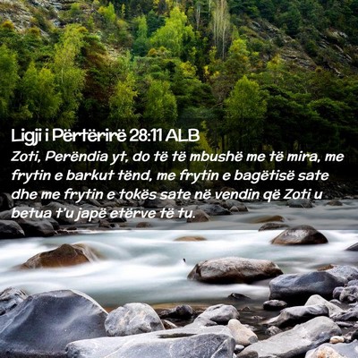 Picture 02 - Ligji i Përtërirë 28:11 ALB - Zoti, Perëndia yt, do të të mbushë me të - Bible Verse Picture